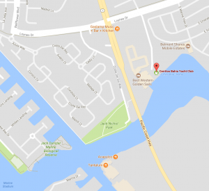 Map to Cerritos Bahia Yacht Club